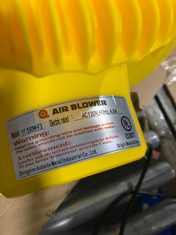 Photo 1 of ** USED / TESTED FUNCTIONAL BLOWER ** FBSPORT Inflatable Bounce House Water Slide, Bounce House for Kids Indoor Outdoor Bouncy House with 550W Blower, Bounce Castle with Slide Ball Shooting, Water Gun, Splash Pool, Bounce Area, Hose