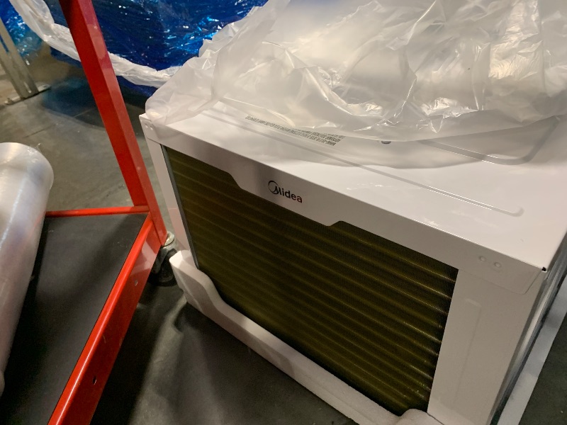 Photo 1 of ** FUNCTIONAL IN GOOD CONDITION ** Midea 8,000 BTU Smart Inverter Air Conditioner Window Unit with Heat and Dehumidifier – Cools up to 350 Sq. Ft., Energy Star Rated, Quiet Operation, Electronic Controls, Remote Control, White