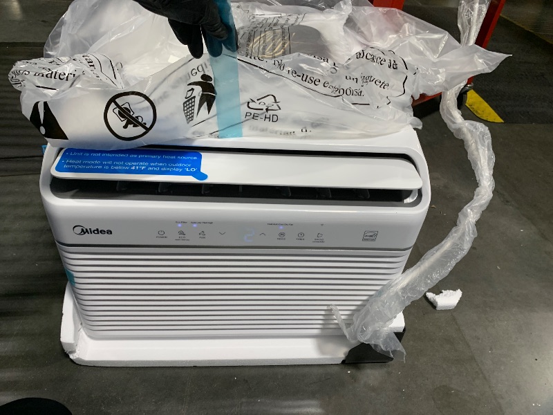 Photo 1 of ** FUNCTIONAL IN GOOD CONDITION ** Midea 8,000 BTU Smart Inverter Air Conditioner Window Unit with Heat and Dehumidifier – Cools up to 350 Sq. Ft., Energy Star Rated, Quiet Operation, Electronic Controls, Remote Control, White