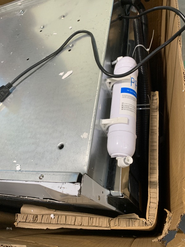 Photo 1 of ** VERY USED / TESTED FUNCTIONAL / DAMAGE MAJOR** KOKEBREN Commercial Ice Maker Machine 440lbs/24H, Stainless Steel Ice Machine w/ 88lbs Large Ice Storage Capacity, LED & Self-Clean Freestanding Ice Maker(6 * 18 Ice Cube)