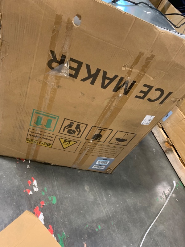 Photo 1 of ** VERY USED / TESTED FUNCTIONAL / DAMAGE MAJOR** KOKEBREN Commercial Ice Maker Machine 440lbs/24H, Stainless Steel Ice Machine w/ 88lbs Large Ice Storage Capacity, LED & Self-Clean Freestanding Ice Maker(6 * 18 Ice Cube)