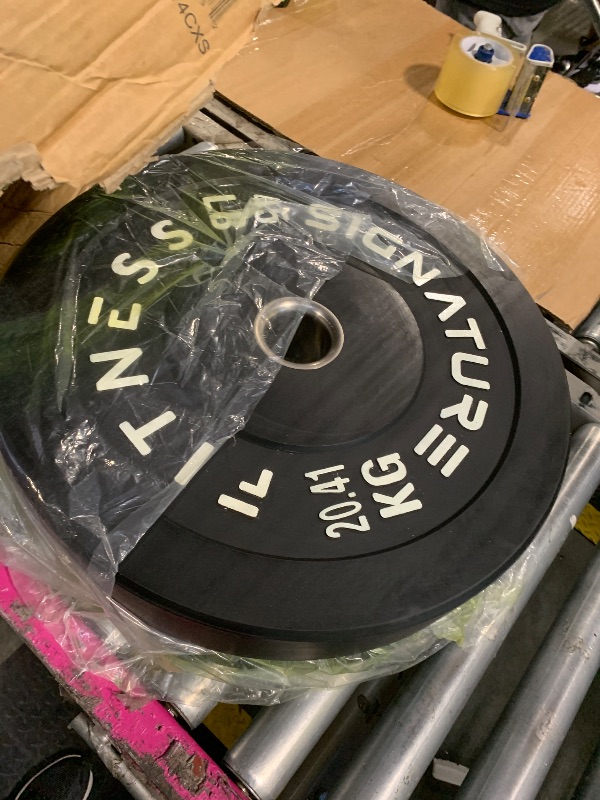 Photo 1 of ** NEW** Fitvids 2" Olympic Bumper Plate Weight Plates with Steel Hub, 45LB, Pair