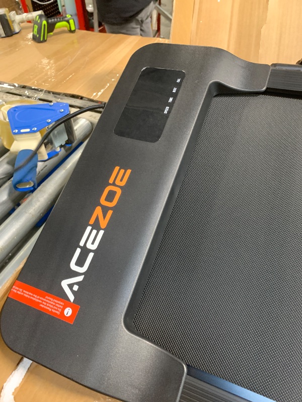 Photo 1 of ** TESTED  FUNCTIONAL // USED ** Acezoe Treadmill with 3-Level 10% Incline, 2-in-1 Foldable Walking Pad for Home Small Office, Compact Portable Under Desk Treadmill with Handle,Dual LED Display, APP & Remote, 300 lbs Capacity