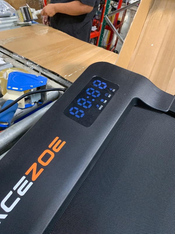 Photo 1 of ** TESTED  FUNCTIONAL // USED ** Acezoe Treadmill with 3-Level 10% Incline, 2-in-1 Foldable Walking Pad for Home Small Office, Compact Portable Under Desk Treadmill with Handle,Dual LED Display, APP & Remote, 300 lbs Capacity