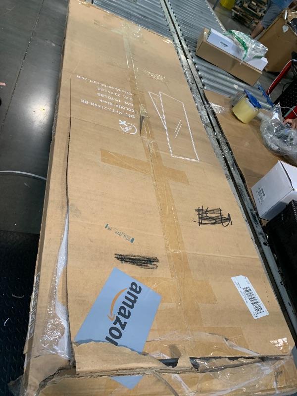 Photo 1 of ** USED ** DUMOS Full Length Mirror with Stand 64"x21" Floor Standing Aluminum Frame for Bedroom Body Hanging Leaning Modern Simple Home Decor Shatter-proorf Nano Glass for Wall Living Room Cloakroom Black