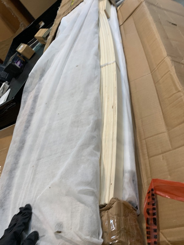 Photo 1 of ** USED ** KEIKI Twin Size Upholstery Daybed with Erectable Trundle and Vertical Stripes, Twin to King Design Extendable Linen Sofa Bed, Easy Assembly, No Box Spring Required, for Living Room and Bedroom, Beige