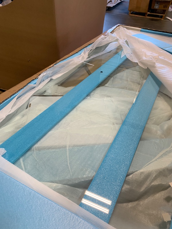 Photo 1 of ** USED // NicBex Shower Doors for Bath Tub 56-60" W x 66" H Frameless Single Sliding Bathtub Shower Door, 5/16" ANSI Certified Tempered Glass and Exquisite Roller Rail for Bathroom, Brushed Gold