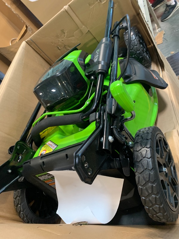 Photo 1 of ** USED/ FUNCTIONAL TESTED** Greenworks 40V 21" Brushless Cordless (Self-Propelled) Lawn Mower (LED Headlight + Aluminum Handles)