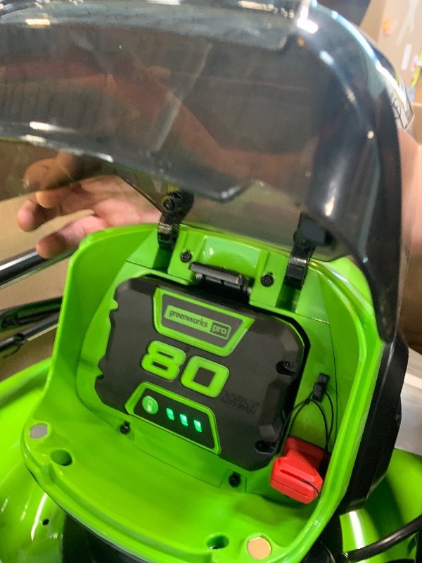 Photo 1 of ** USED/ FUNCTIONAL TESTED** Greenworks 40V 21" Brushless Cordless (Self-Propelled) Lawn Mower (LED Headlight + Aluminum Handles)