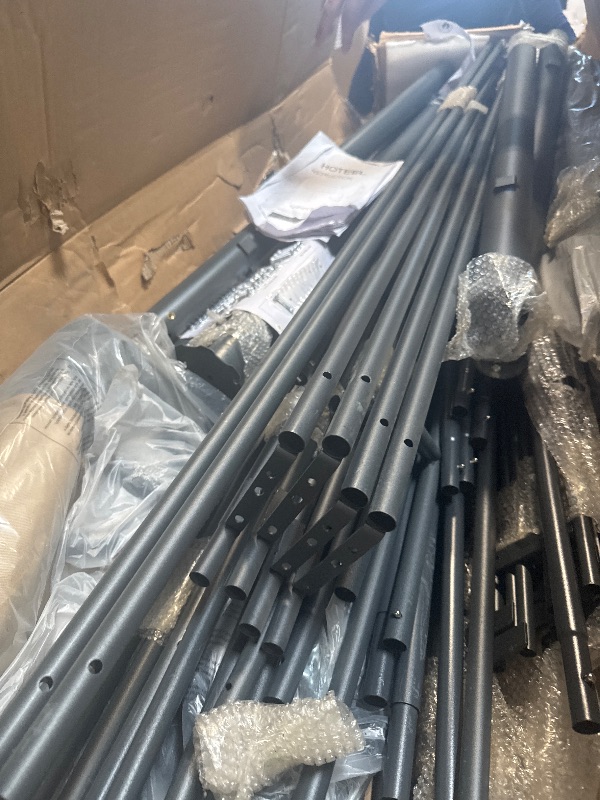 Photo 1 of ** VERY USED ** COBIZI Gazebo 12x20 Heavy Duty Gazebos with Improved Nettings Outdoor Gazebo Canopy Double Roof Patio Gazebos with Metal Steel Frame for Patio, Deck, Backyard (Gray)