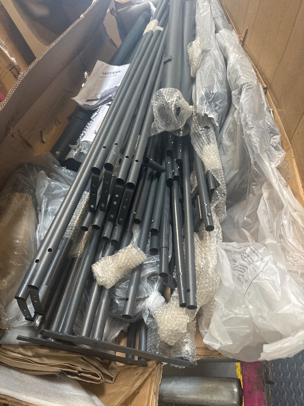 Photo 1 of ** VERY USED ** COBIZI Gazebo 12x20 Heavy Duty Gazebos with Improved Nettings Outdoor Gazebo Canopy Double Roof Patio Gazebos with Metal Steel Frame for Patio, Deck, Backyard (Gray)