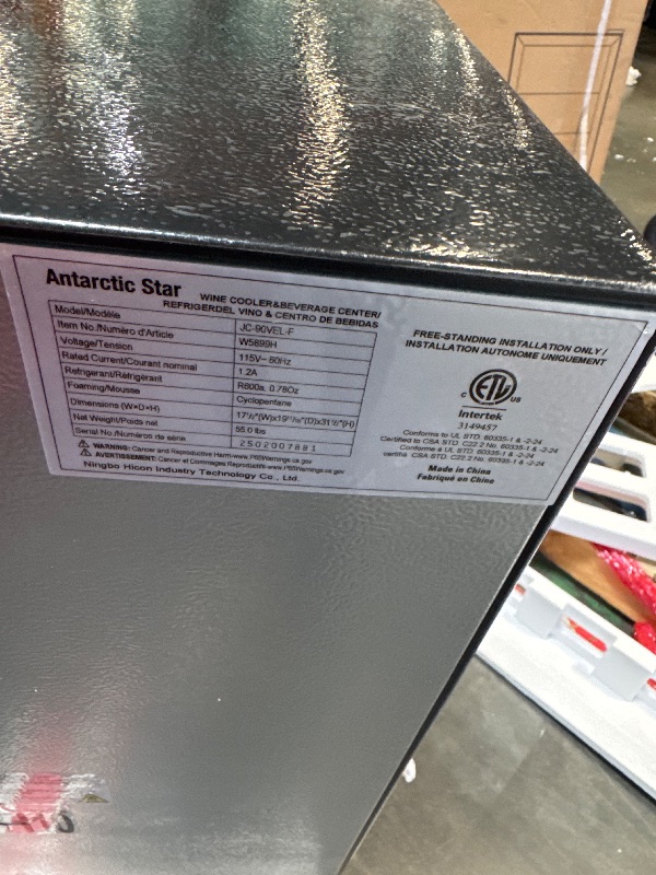 Photo 1 of ** USED/ FUNCTIONAL TESTED** Electactic Mini Fridge 130 Can Beverage Refrigerator Cooler, 3.2 Cu.Ft Drink Fridge for Soda Wine Beer, Adjustable Temperature Control for Home Office, Black