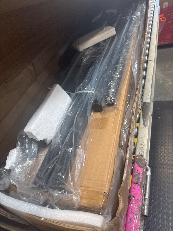 Photo 1 of ** USED**  Garvee Bunk Bed Twin Over Twin with Ladder and Arched Guardrail, Heavy Duty Bunkbeds Frame with Sturdy Steel Slats Support for Kids Boys Girls, Space-Saving, No Box Spring Needed, Black