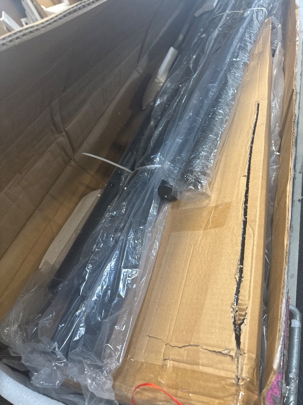 Photo 1 of ** USED**  Garvee Bunk Bed Twin Over Twin with Ladder and Arched Guardrail, Heavy Duty Bunkbeds Frame with Sturdy Steel Slats Support for Kids Boys Girls, Space-Saving, No Box Spring Needed, Black