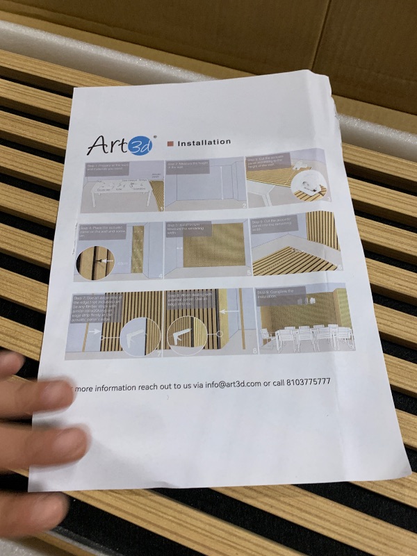 Photo 1 of ** NEW ** Art3d 2-Pack 108" x 12" Acoustic Wood Panels for Wall, Soundproof Wood Slat Panel for Wall and Ceiling, 3D Fluted Sound Absorbing Paneling for Interior Wall Decor, Living Room, Bedroom - Peach