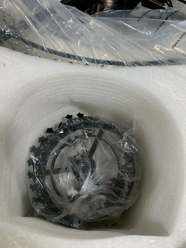 Photo 1 of ** USED /UNTESTED DAMAGE MINOR PARTS CHECK PHOTO** WECHAET French Empire Staircase Crystal Chandelier, Antique Bronze Vintage High Ceiling Chandelier for Foyer Entryway Hallway Entrance Living Room, Foyer Lighting Fixtures, 28" W x 48" H