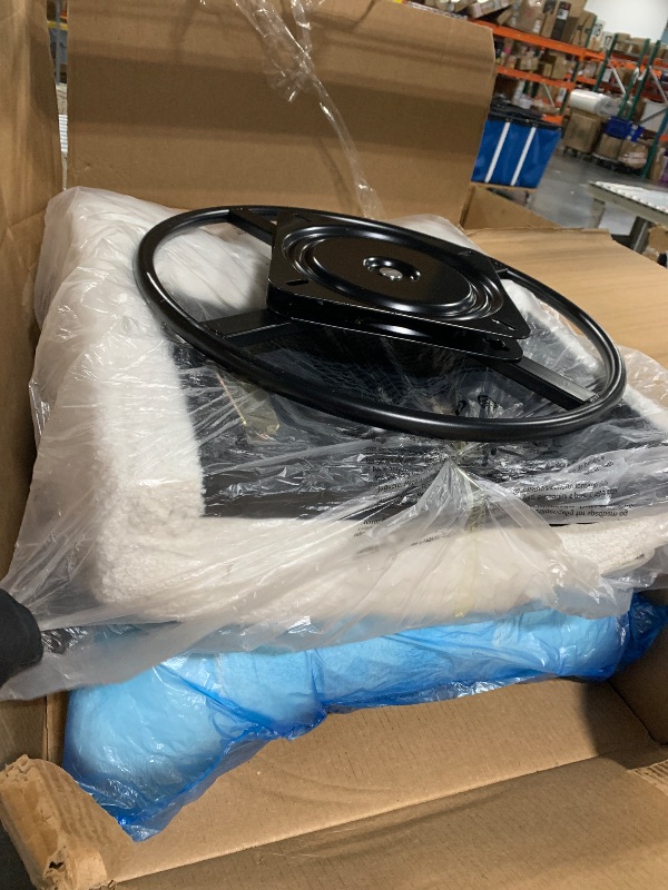 Photo 1 of ** SET 2 BOX / MISSING HARDWARE / USED**  Ball & Cast Swivel Accent Chair,360 Degree Soft Boucle Swivel Barrel Chair, Modern Upholstered Round Armchair,Teddy Channel Tufted Sofa Chair for Living Room Bedroom Office,White