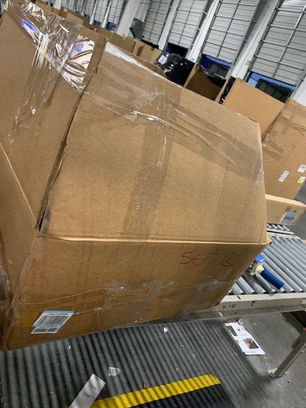 Photo 1 of ** SET 2 BOX / MISSING HARDWARE / USED**  Ball & Cast Swivel Accent Chair,360 Degree Soft Boucle Swivel Barrel Chair, Modern Upholstered Round Armchair,Teddy Channel Tufted Sofa Chair for Living Room Bedroom Office,White