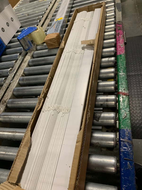 Photo 1 of ** USED** DEZ FURNISHINGS Cordless 2" Faux Wood Blind, 70.5" W x 60" H, White