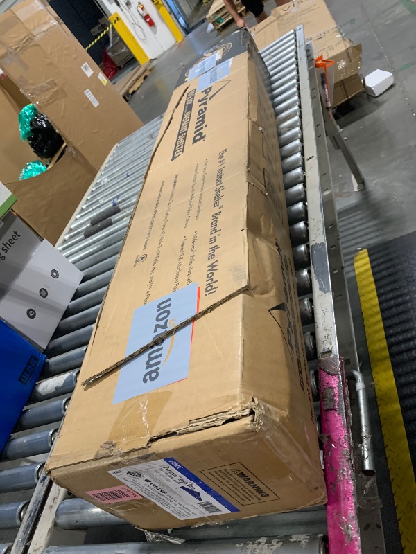 Photo 1 of ** NEW ** E-Z UP Pyramid Instant Shelter Canopy Pop Up Tent, 10' x 10' with Wide-Trax Roller Bag & 4 Piece Spike Set, Royal Blue