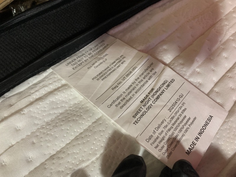 Photo 1 of ** USED/ PACKAGING  DIFFERENT BOX ** Avenco Twin Mattress, 12 Inch Medium Firm Twin Size Mattress in a Box, Hybrid Mattresses with Smarts™ Coil Pocket Springs for Motion Isolation, Strong Edge Support, CertiPUR-US Certified