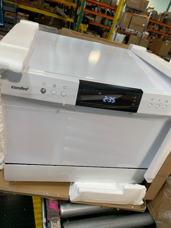 Photo 1 of ** USED/ TESTED FUNCTIONAL ** COMFEE’ Portable Mini Dishwasher, Energy Star, Countertop, 6 Place Settings, with 8 Washing Programs, Speed, Baby-Care, ECO& Glass, Dish Washer for Dorm, RV& Apartment, White