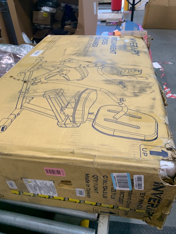 Photo 1 of ** NEW / UNTESTED ** Inverapy by Innova RCT2025 Recumbent Cross Trainer with Swivel Seat & Leg Harness, White/Gray/Black