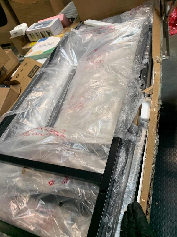 Photo 1 of ** NEW ** KEIKI Full Size Metal Loft Bed Frame with Convertible Staircase, Built-in Storage Shelves and Wardrobe, Loft Bed with Solid Slats, Guardrail, No Box Spring Required, Easy Assembly, for Bedroom, Black