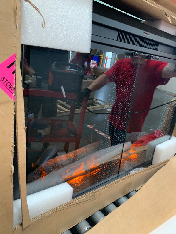 Photo 1 of ** NEW / TESTED FUNCTIONAL ** Benrocks 40'' Electric Fireplace Inserts with Glass Door, Electric Fireplace Heater with Fire Crackling Sound, Adjustable Top Light & Flame Speed, Overheating Protection, 750/1500W Black