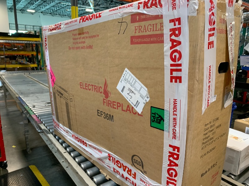 Photo 1 of ** NEW / TESTED FUNCTIONAL ** Benrocks 40'' Electric Fireplace Inserts with Glass Door, Electric Fireplace Heater with Fire Crackling Sound, Adjustable Top Light & Flame Speed, Overheating Protection, 750/1500W Black