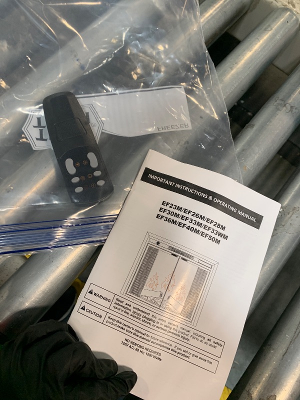 Photo 1 of ** NEW / TESTED FUNCTIONAL ** Benrocks 40'' Electric Fireplace Inserts with Glass Door, Electric Fireplace Heater with Fire Crackling Sound, Adjustable Top Light & Flame Speed, Overheating Protection, 750/1500W Black