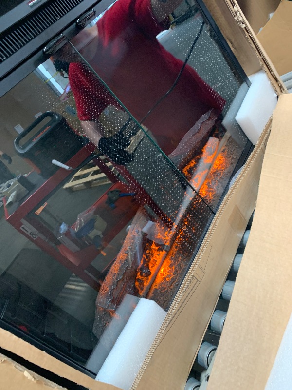 Photo 1 of ** NEW / TESTED FUNCTIONAL ** Benrocks 40'' Electric Fireplace Inserts with Glass Door, Electric Fireplace Heater with Fire Crackling Sound, Adjustable Top Light & Flame Speed, Overheating Protection, 750/1500W Black