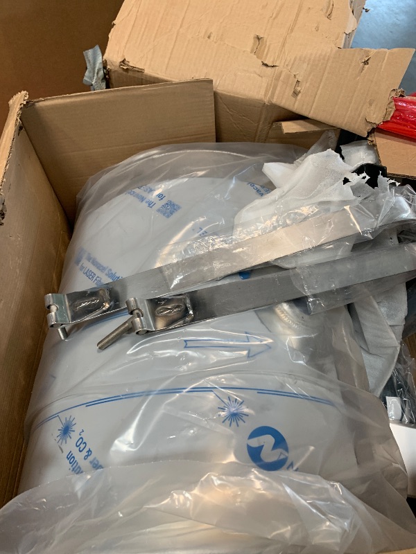 Photo 1 of ** USED** Buyers Products SMC50A Side Mount Cylindrical Aluminum Reservoir, 50 Gallons, 2 In. NPT Return Ports, Mounting Hardware, Straps & Filler Breather Unit Included