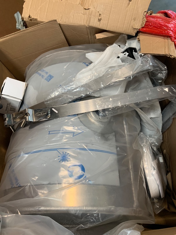 Photo 1 of ** USED** Buyers Products SMC50A Side Mount Cylindrical Aluminum Reservoir, 50 Gallons, 2 In. NPT Return Ports, Mounting Hardware, Straps & Filler Breather Unit Included