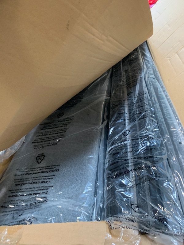 Photo 1 of ** NEW ** GarveeHome King Size Bed Frame with 2 Storage Drawers and USB Ports, Modern Platform Bed with Upholstered Shelf Headboard, Sturdy, Noise Free, No Box Spring Needed, Gray