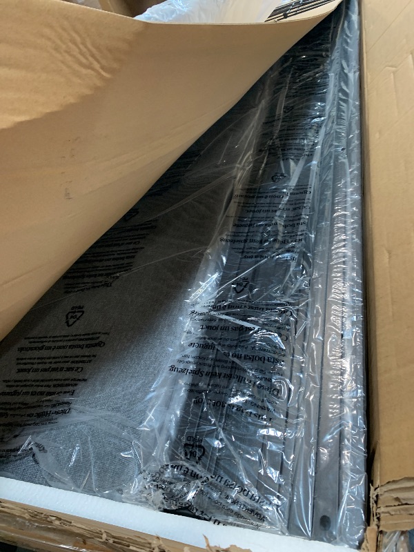 Photo 1 of ** NEW ** GarveeHome King Size Bed Frame with 2 Storage Drawers and USB Ports, Modern Platform Bed with Upholstered Shelf Headboard, Sturdy, Noise Free, No Box Spring Needed, Gray