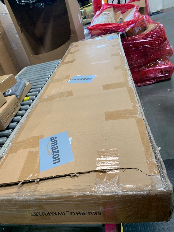 Photo 1 of ** NEW ** GarveeHome King Size Bed Frame with 2 Storage Drawers and USB Ports, Modern Platform Bed with Upholstered Shelf Headboard, Sturdy, Noise Free, No Box Spring Needed, Gray