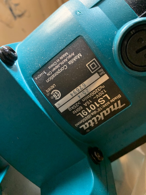 Photo 1 of ** USED / UNTESTED** Makita LS1019L 10" Dual-Bevel Sliding Compound Miter Saw with Laser