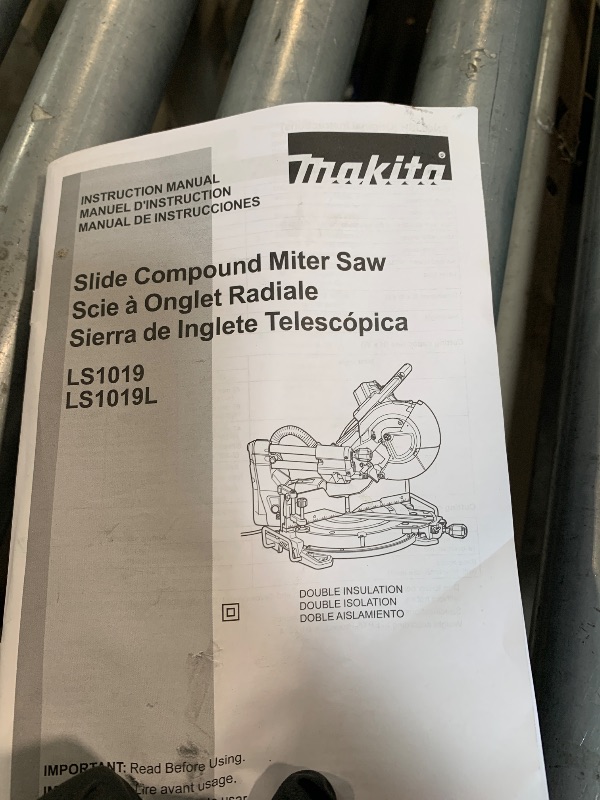 Photo 1 of ** USED / UNTESTED** Makita LS1019L 10" Dual-Bevel Sliding Compound Miter Saw with Laser