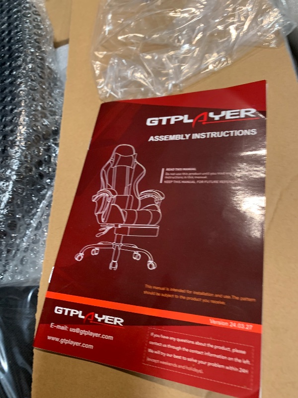 Photo 1 of ** USED / DIFFERENT COLOR FROM THE PHOTO IS GREEN ** GTRACING Gaming Chair Racing Office Computer Ergonomic Video Game Chair Backrest and Seat Height Adjustable Swivel Recliner with Headrest and Lumbar Pillow Esports Chair