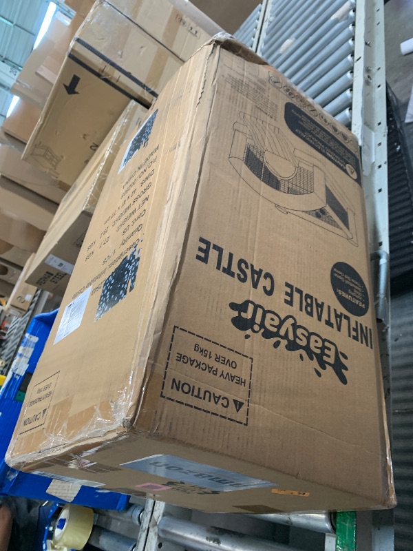 Photo 1 of ** NEW / TESTED BLOWER FUNCTIONAL ** Easyair Large Bounce House for Big Kids, 14.8 x 14.5 FT Inflatable Bouncer Jumper Slide with 650W Blower, Basketball Hoop, Throw Ball Game, Ball Pits