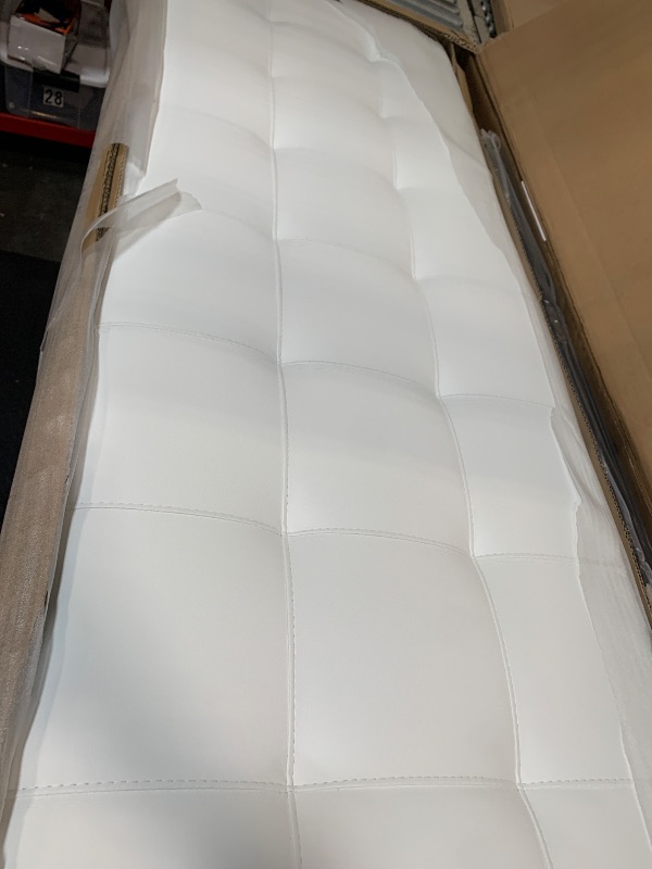 Photo 1 of ** NEW ** Modway Lily Tufted Faux Leather Upholstered Queen Headboard in White