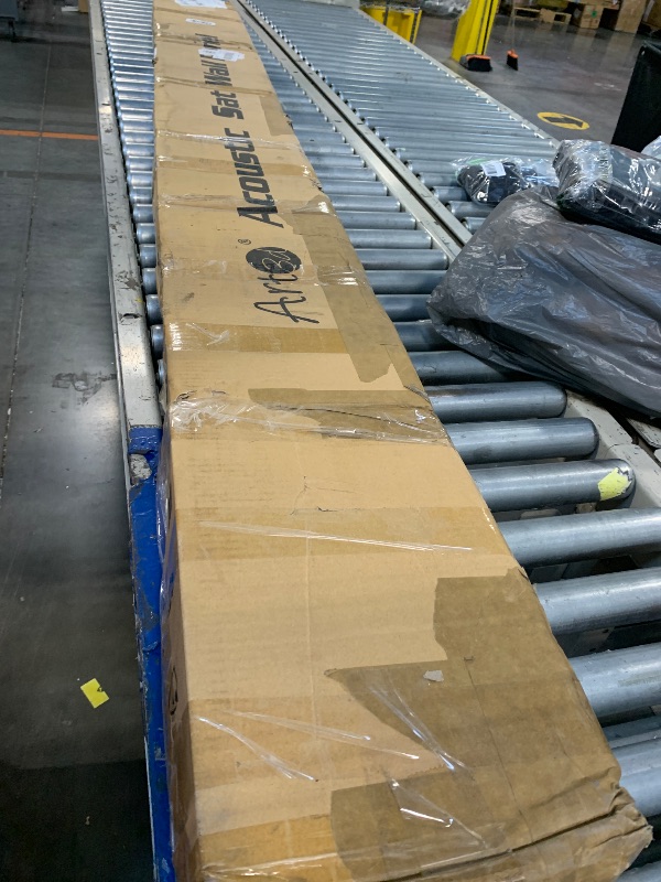 Photo 1 of ** NEW** Art3d 4-Piece Wood Slat Acoustic Panels for Stylish Decor and Noise Reduction, 3D Textured Panel for Ceiling and Wall, Matte Black