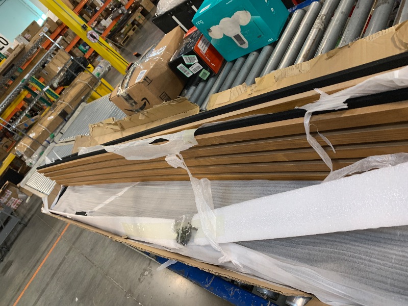 Photo 1 of ** NEW** Art3d 4-Piece Wood Slat Acoustic Panels for Stylish Decor and Noise Reduction, 3D Textured Panel for Ceiling and Wall, Matte Black