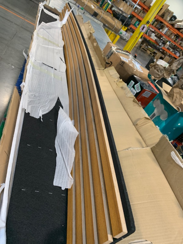 Photo 1 of ** NEW** Art3d 4-Piece Wood Slat Acoustic Panels for Stylish Decor and Noise Reduction, 3D Textured Panel for Ceiling and Wall, Matte Black