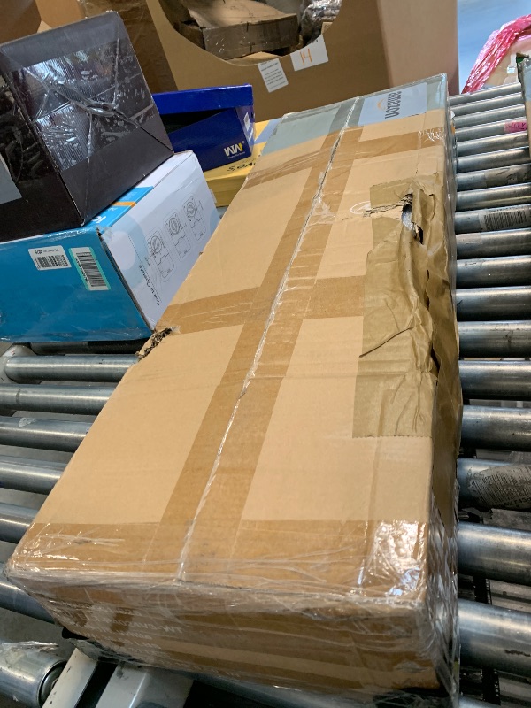 Photo 1 of ** USED ** Sweetcrispy Electric Standing Desk Adjustable Height, 40x24 Inch Sit Stand Up Home Office Desks Computer Workstation PC Work Table with 3 Memory Preset Splice Wood Board Metal Frame, White