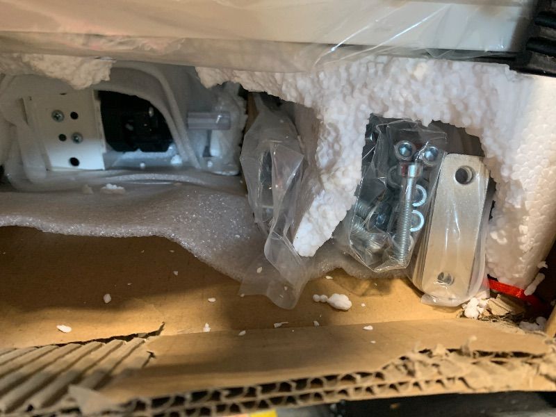 Photo 1 of ** USED ** Sweetcrispy Electric Standing Desk Adjustable Height, 40x24 Inch Sit Stand Up Home Office Desks Computer Workstation PC Work Table with 3 Memory Preset Splice Wood Board Metal Frame, White