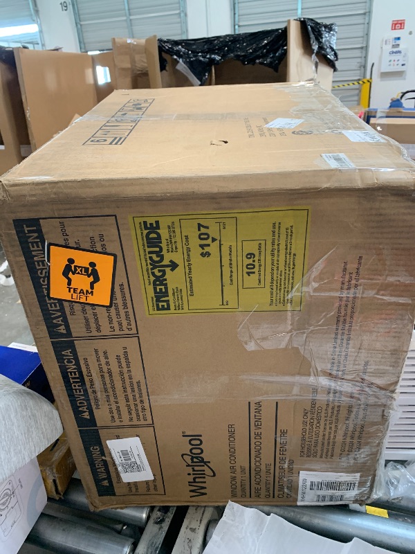 Photo 1 of ** UNTESTED / EUROPE TO UNITED STATES ADAPTER NEEDED** Whirlpool 12,000 BTU 230V Window Air Conditioner with Supplemental Heat, Window Mounted AC Unit with Heater for Apartment, Living Room, Bedroom, Rooms up to 550 Square Feet