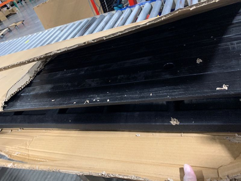 Photo 1 of ** USED** Pyle Car Vehicle Curbside Driveway Ramp - 4ft Heavy Duty Rubber Threshold Bridge Tracks Curb Ramps, 2 Pieces Set (for Car, Truck, Scooter, Bike, Motorcycle, Wheelchair Mobility), Black