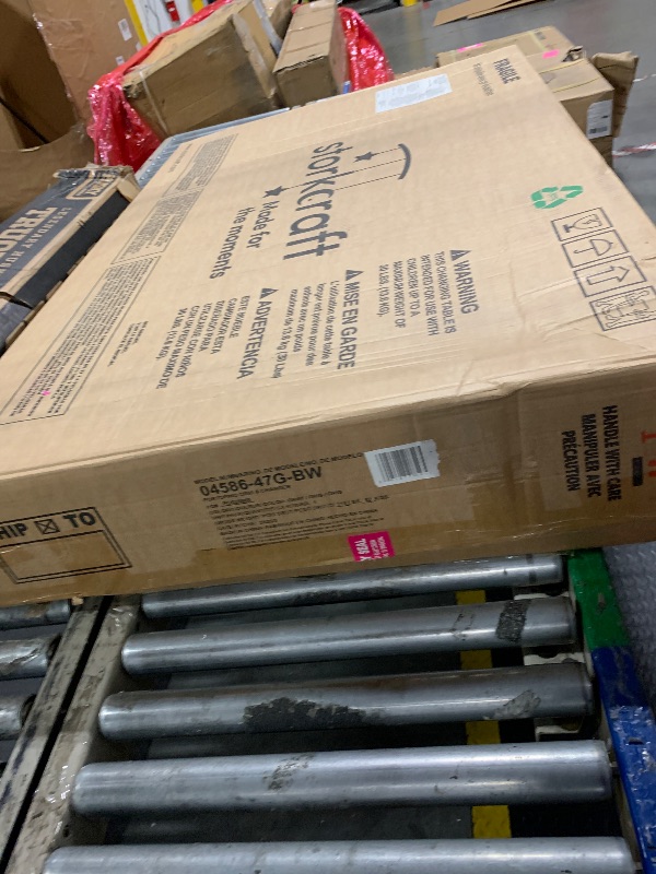 Photo 1 of ** NEW ** OPEN INSPECTION ** STORKCRAFT Portofino 4 In 1 Fixed Side Convertible Crib Changer, Gray